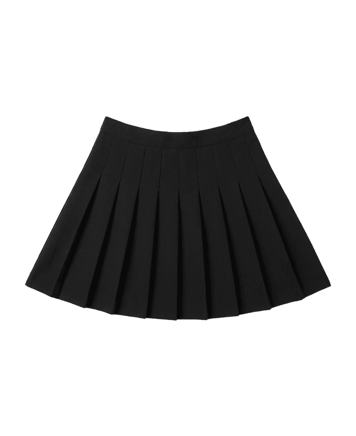 Black pleated mini — ZARA