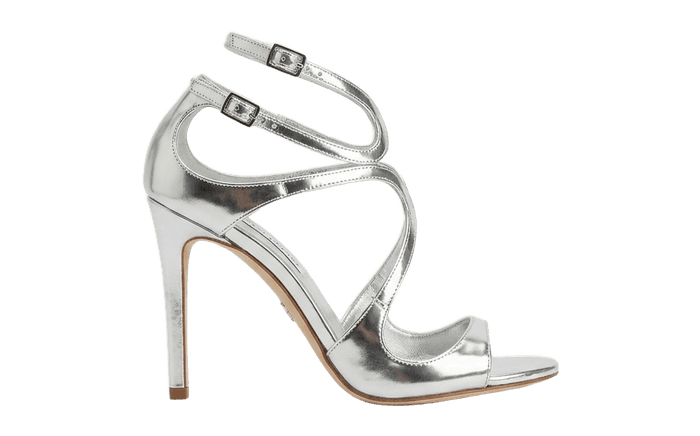 Silver strappy heels — NEW LOOK